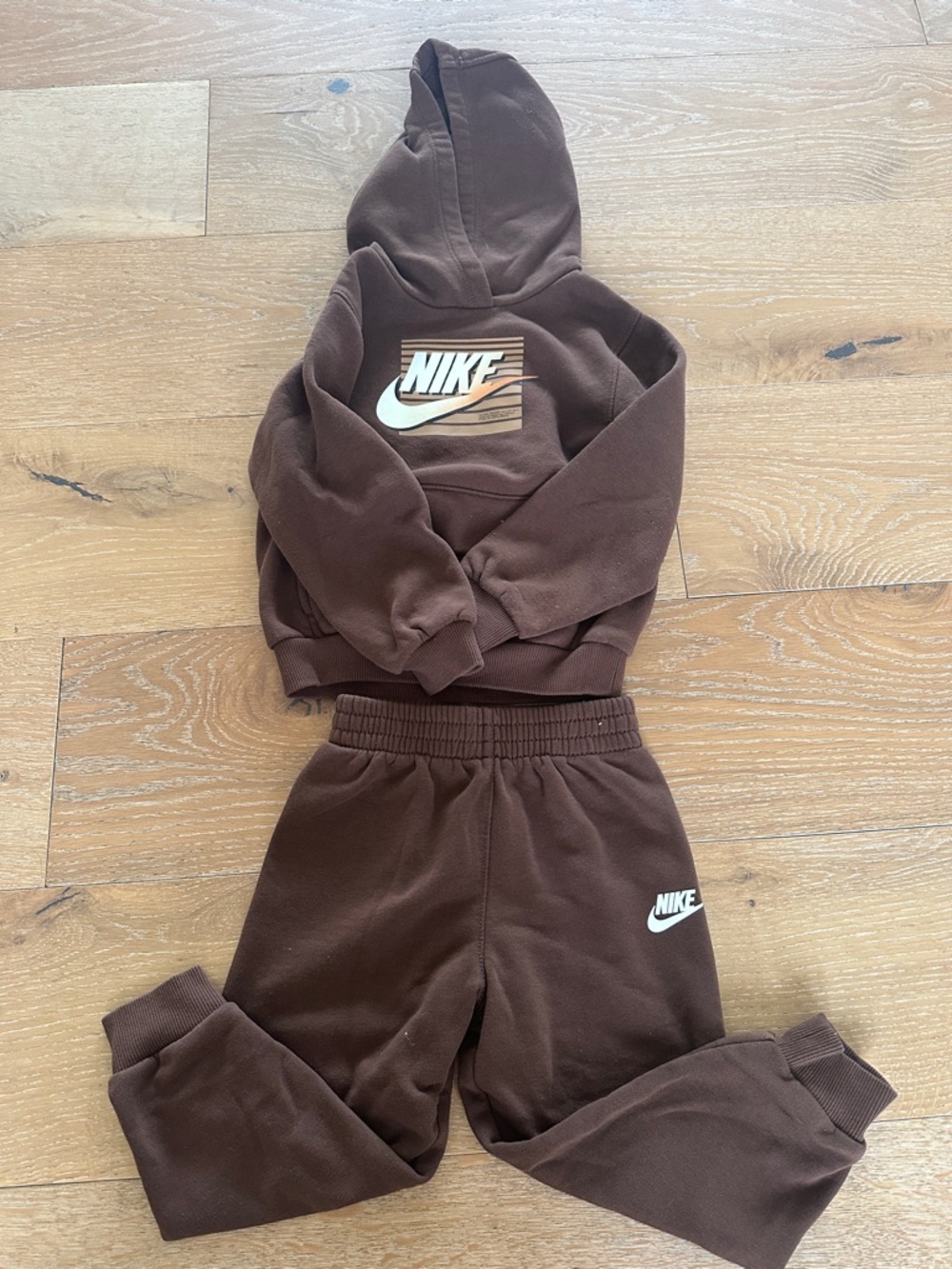 Nike Kids Brown Hoodie & Joggers - Chocolate Brown Set